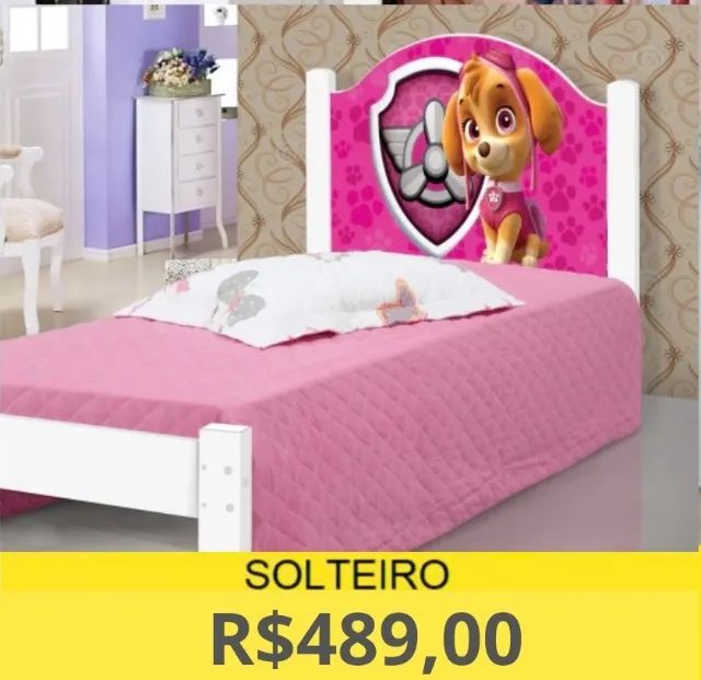CAMA DE SOLTEIRO ADESIVADA A PRONTA-ENTREGA 