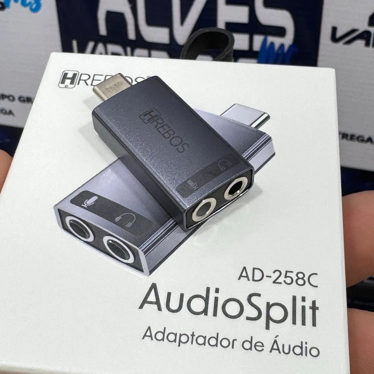 Adaptador de áudio tipo c para fone de ouvido e microfone  - Foto 2