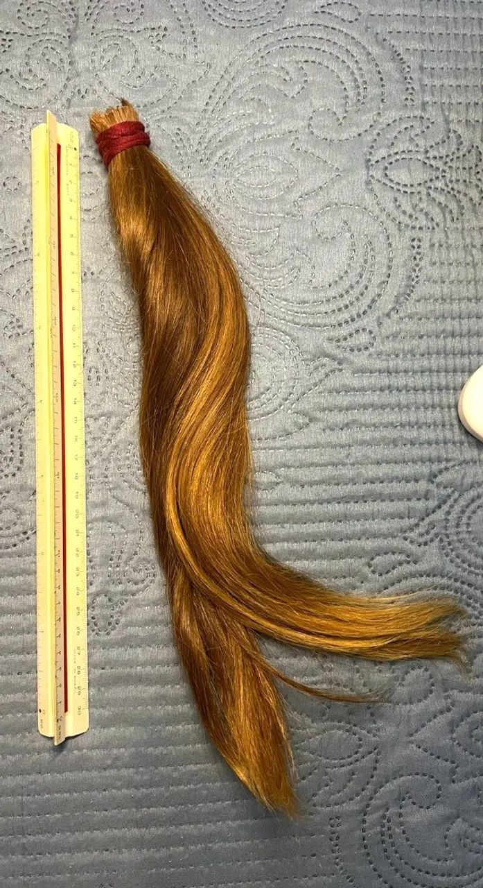 Cabelo Humano loiro 90g - 37cm - Foto 3