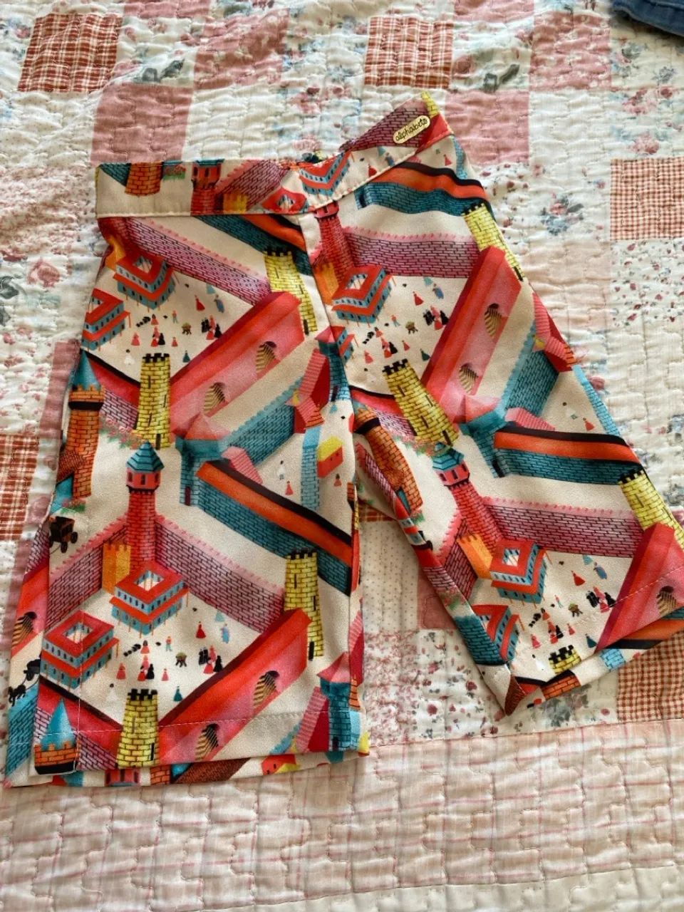 Calça pantacourt Infantil Alphabeto
