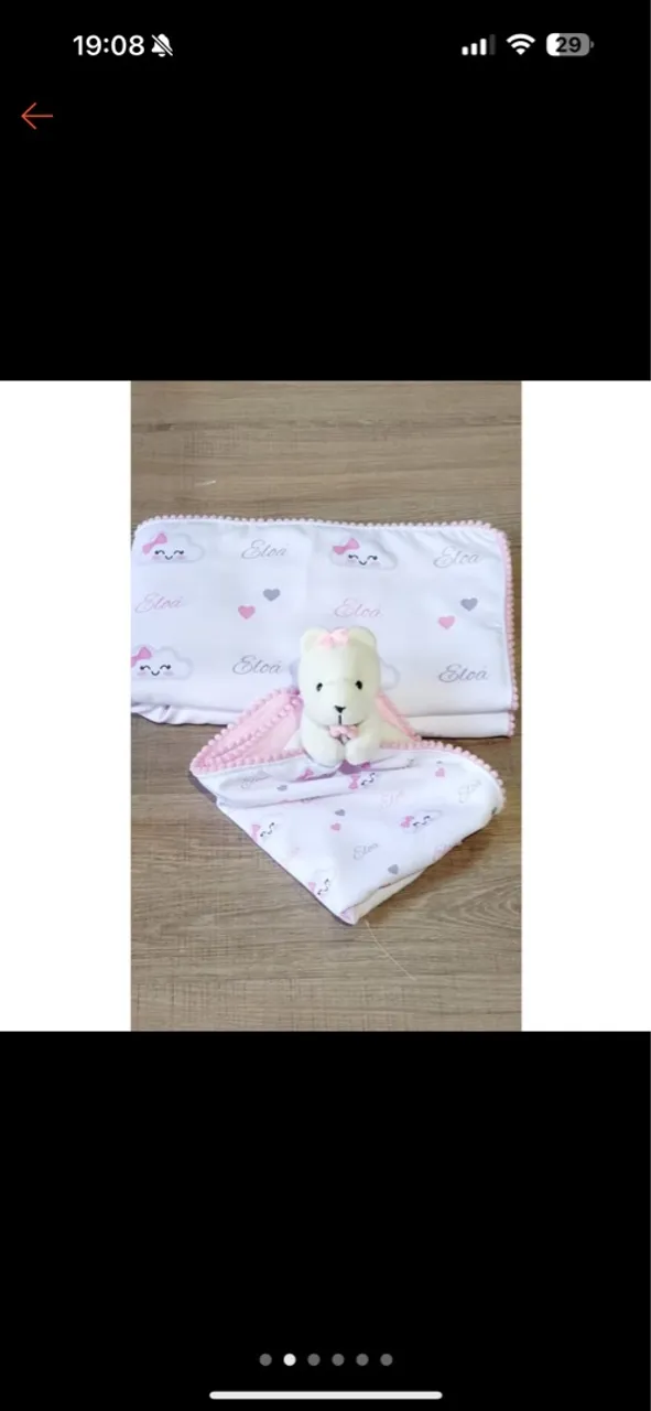 Kit Manta e naninha Ursinho para Bebê bem fofinho , 100%algodao