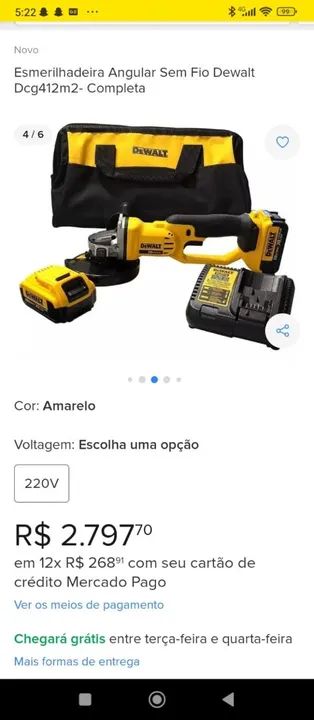  lixadeira Angular DeWalt 20V Max0?65137695824001125