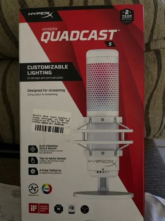 Microfone Gamer Hiperx Quadcast Novo - Foto 3