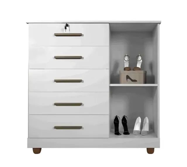 Cômoda Fênix com chave Branco - Foto 2