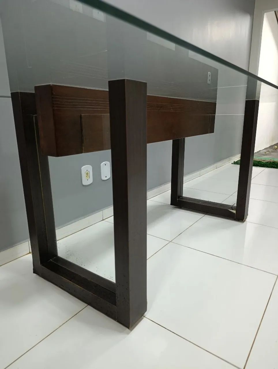 Dining Table with Glass Top 2.10x 1.20 with Modern and Elegant Design63825051063427123
