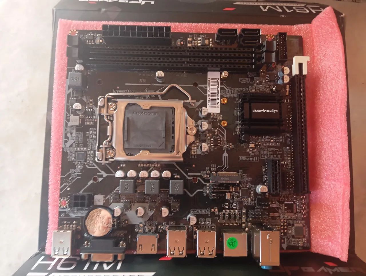PLACA-MÃE H61 LGA 1155 + CAIXA E ACESSÓRIOS - Foto 5