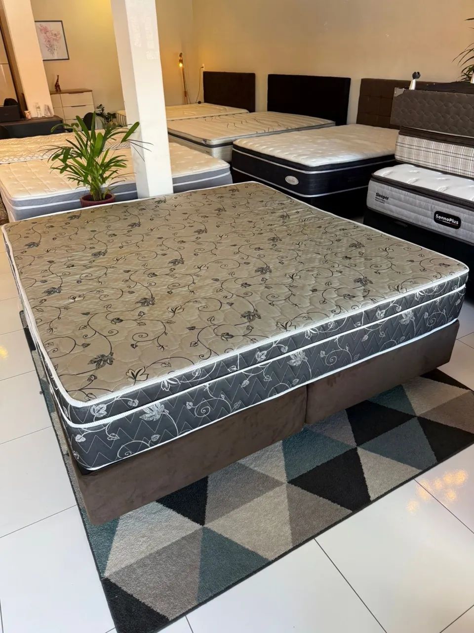 Cama box SUPER KING SEMINOVA COM BASE - ENTREGAMOS!  - Foto 4