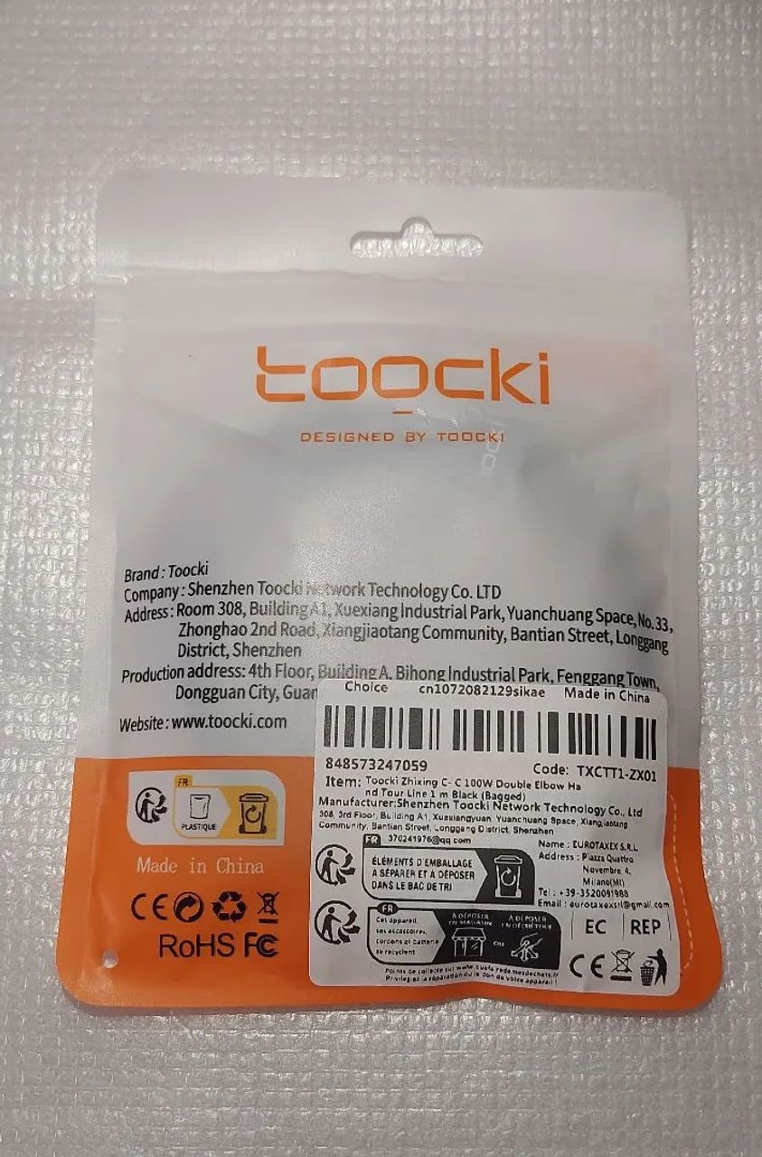 Cabo Usb Toocki 100w 1m Usb Tipo C 90° Graus - Foto 4