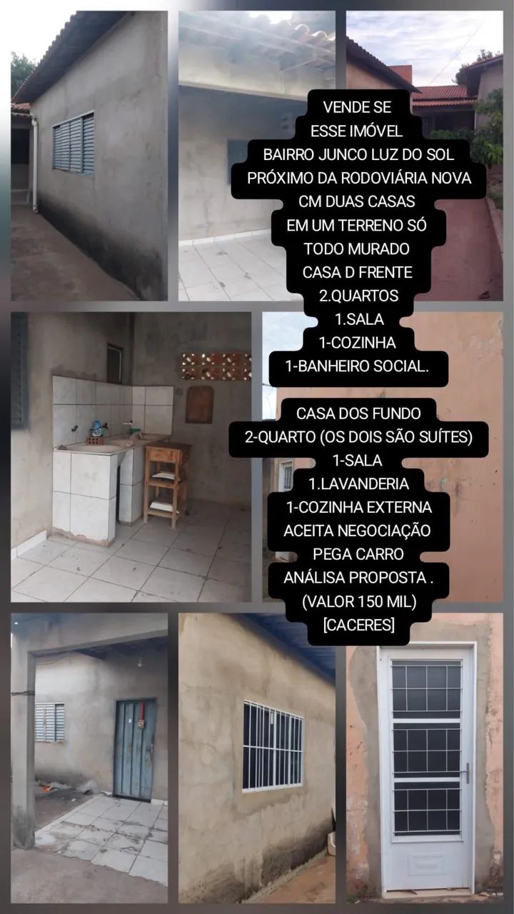 Casa com 2 Residências no Mesmo Terreno - R$ 120 Mil