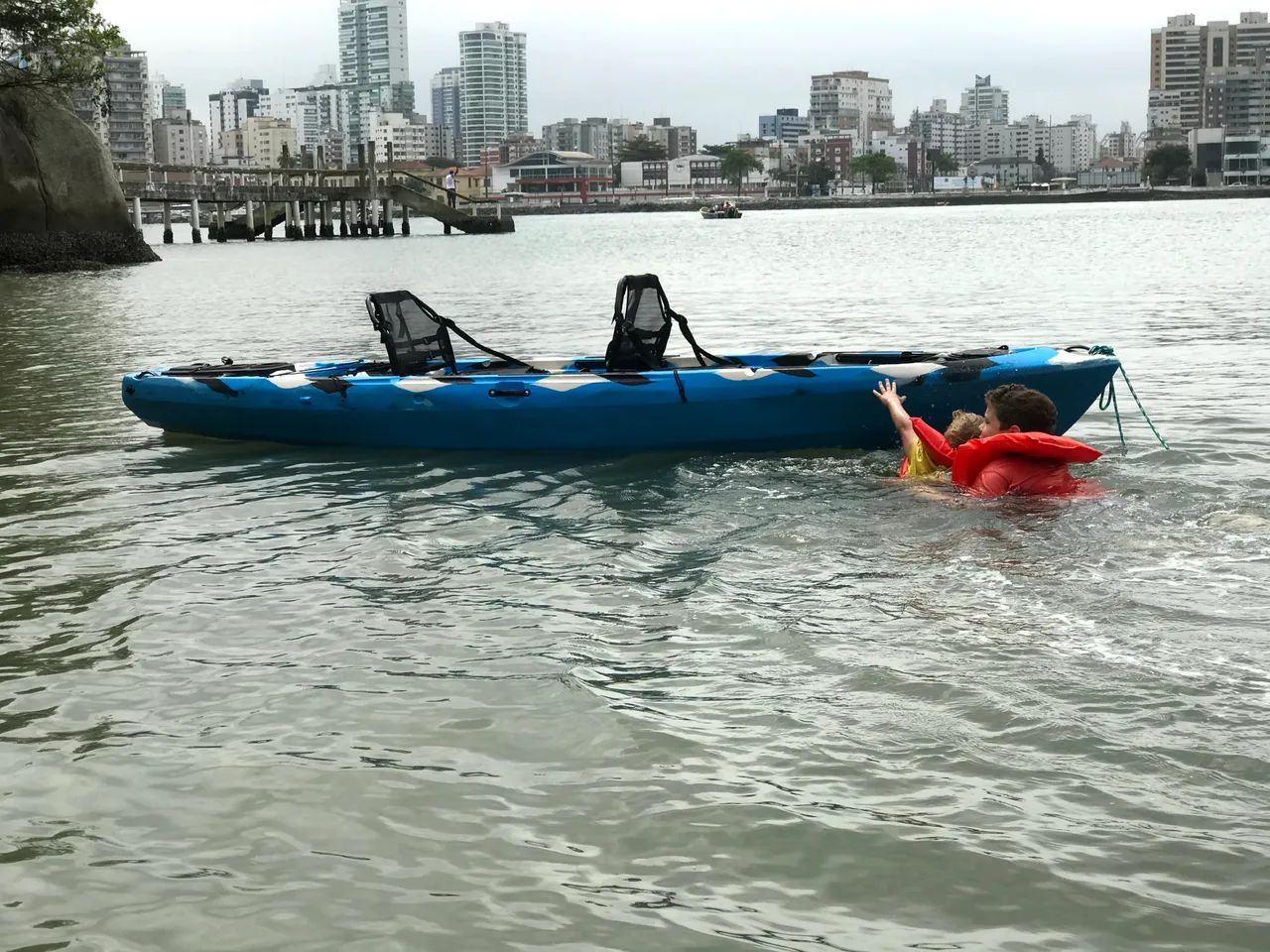 Caiaque Hidro2eko Caiman 135 Duo - Azul Camuflado