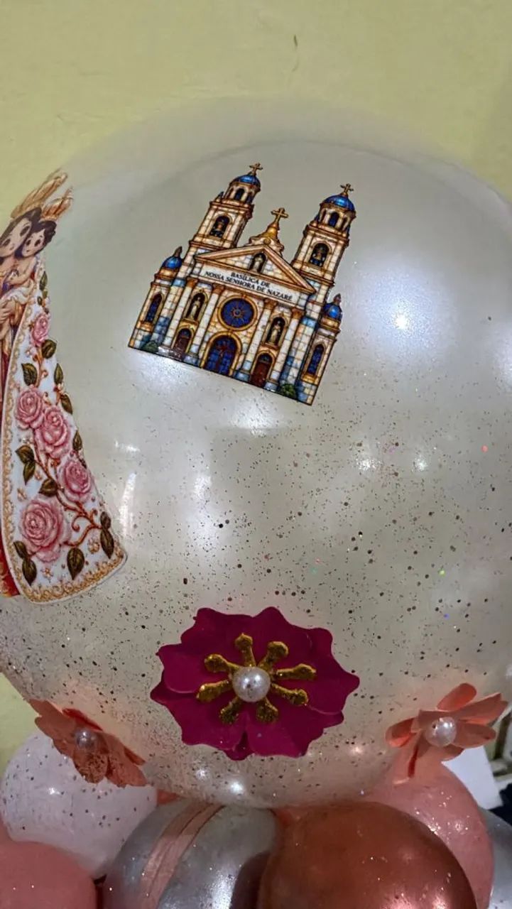 Balão decoração de mesa círio  - Foto 4