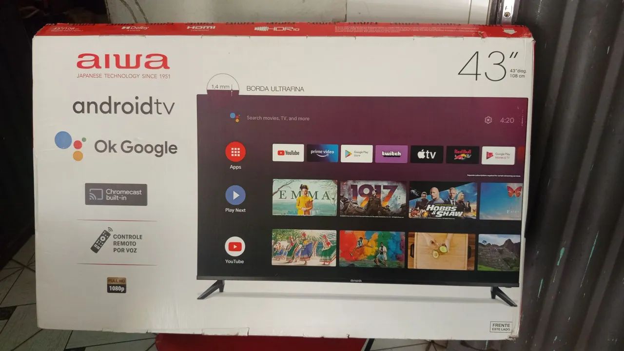 Tv smart Aiwa 43 polegadas na caixa.  - Foto 4
