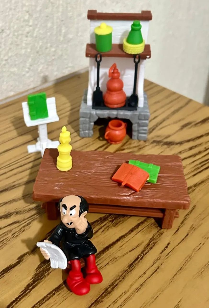 gargamel-laborat-rio-raro-diorama-miniatura-smurfs-schleich-40601