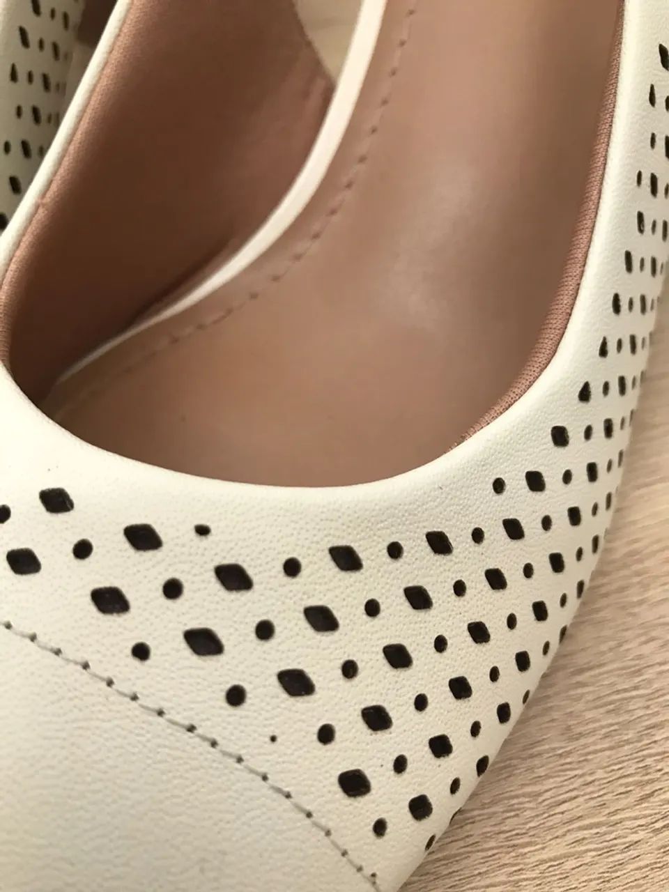 sapato slingback usaflex couro off-white/branco 38 - Foto 2