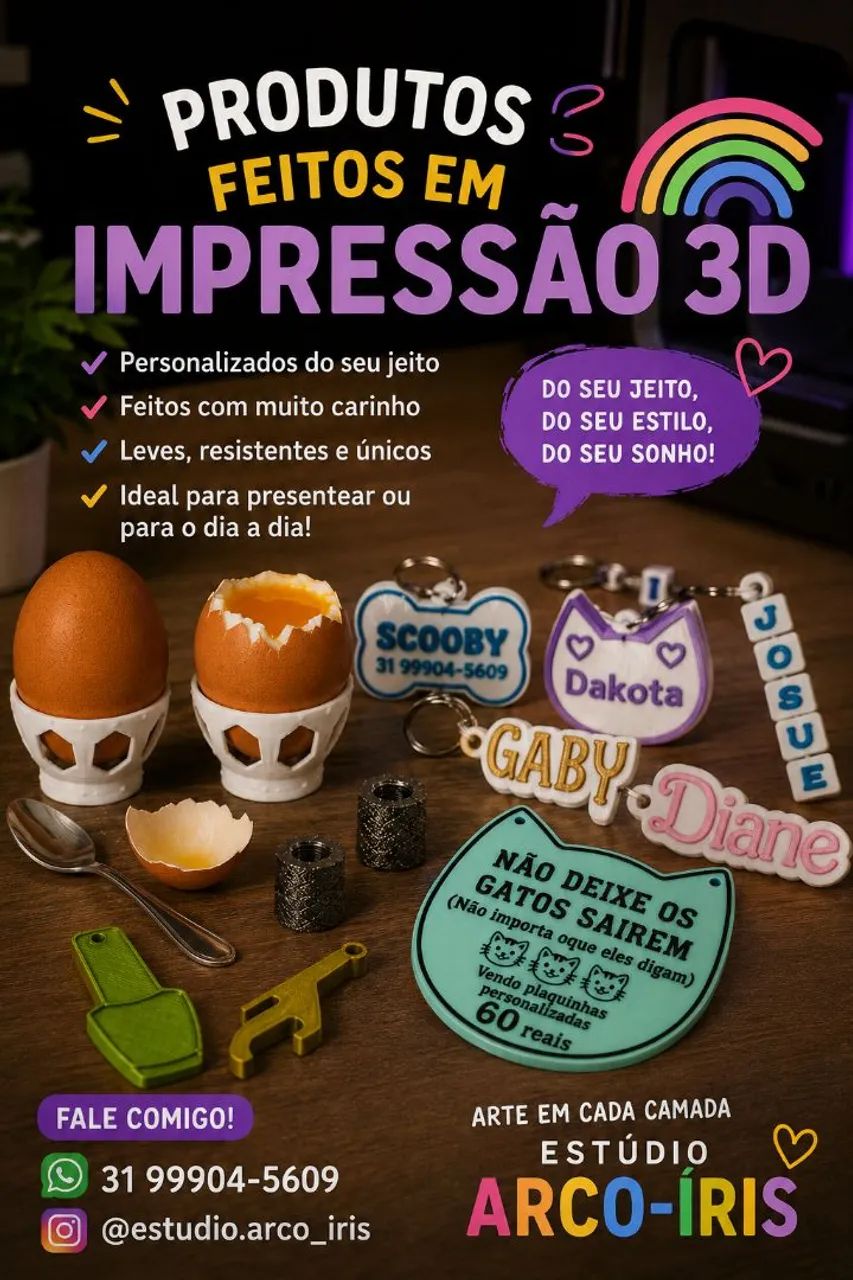 Presentes personalizados em impressão 3d 