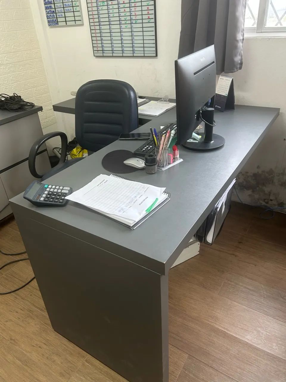 Mesa em MDF formato em L para escritório  - Foto 4