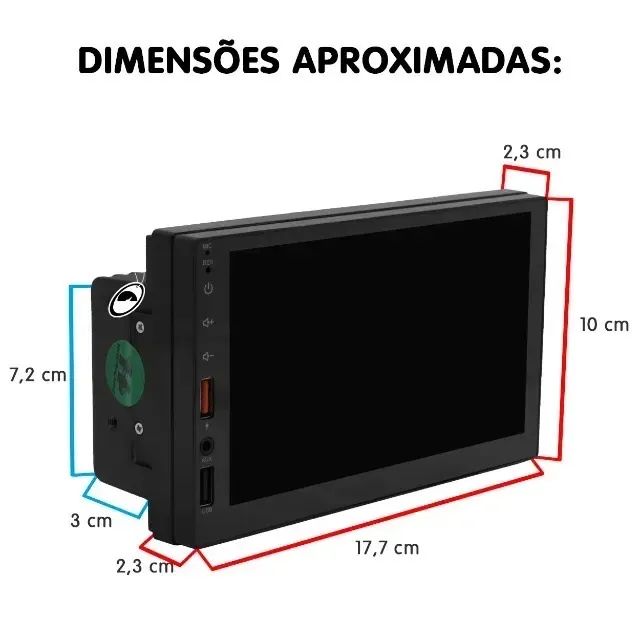 Central Multimídia 7" Bluetooth + Espelhamento - HT3100!  - Foto 5