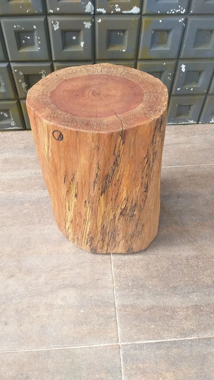 Organic Solid Wood Pouf417563101543147520
