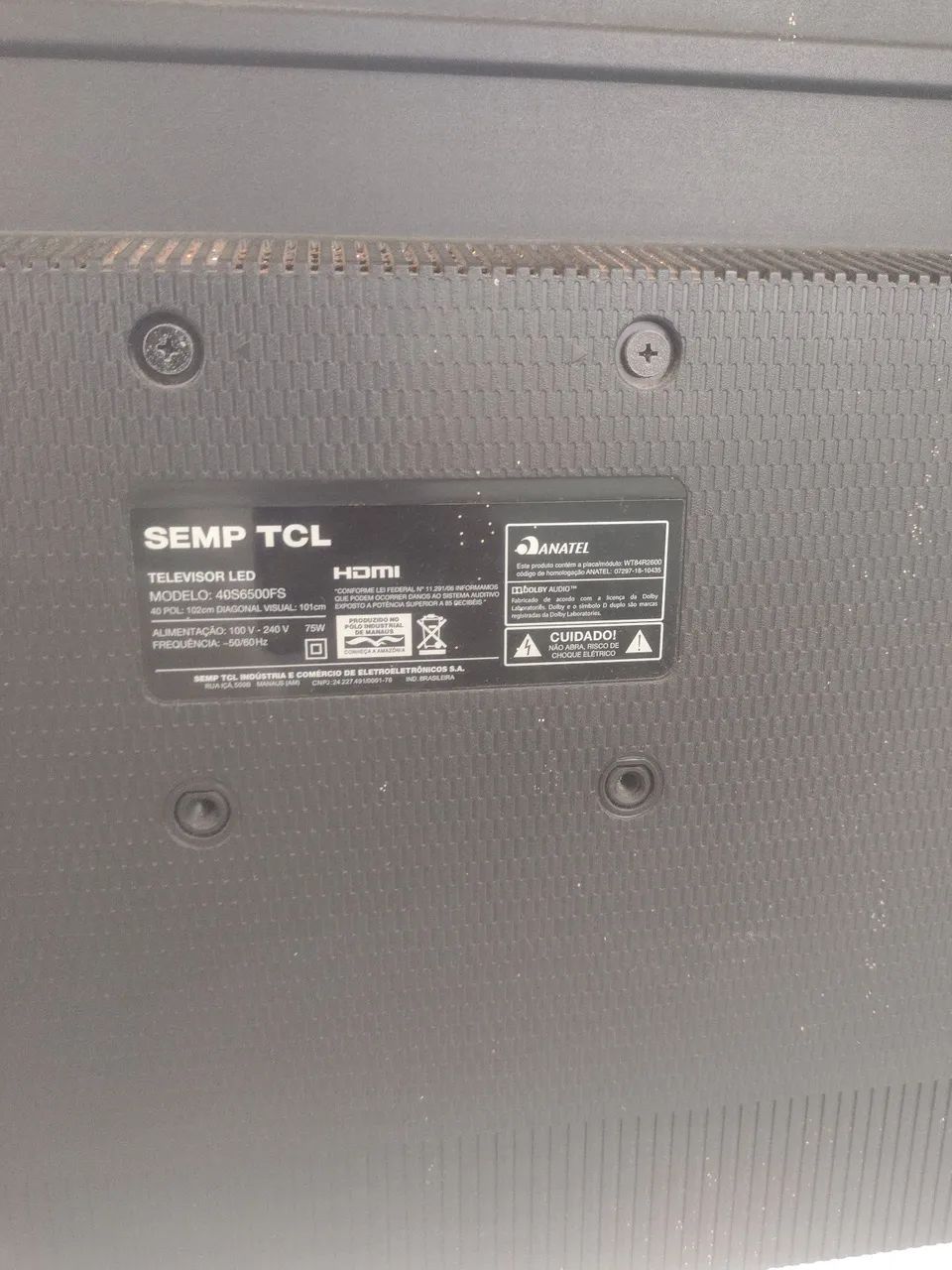 Tv TCL 40 polegadas (RETIRADA DE PEÇAS) - Foto 3