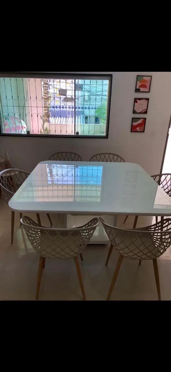 Mesa laqueada com tampo de vidro - Foto 2