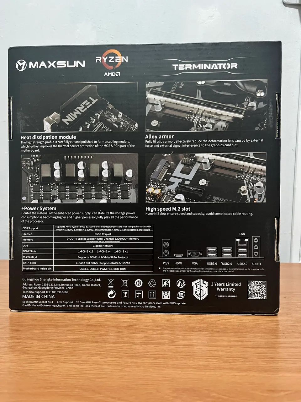 Placa-Mãe Maxsun B550M Terminator Socket AM4 - Nunca Usada - Foto 3