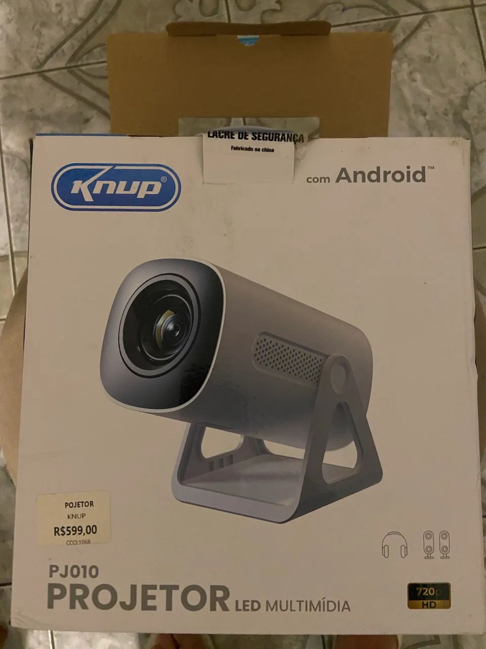 Projetor Knup PJ010 com Android + Tela de Projeção NOVA (Nunca Usada) - Foto 3