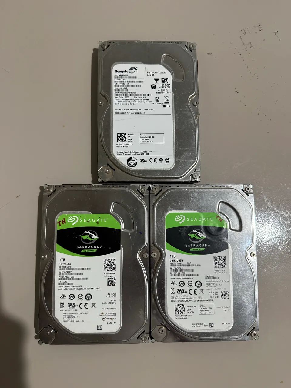 HD kit 3 HD 1 TB SEAGATE - Armazenamento - Lindóia, Curitiba