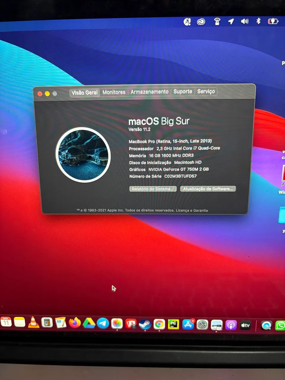MacBook Pro 2014 Tela 15 Polegadas - i7 16gb RAM 512gb SSD - Foto 3