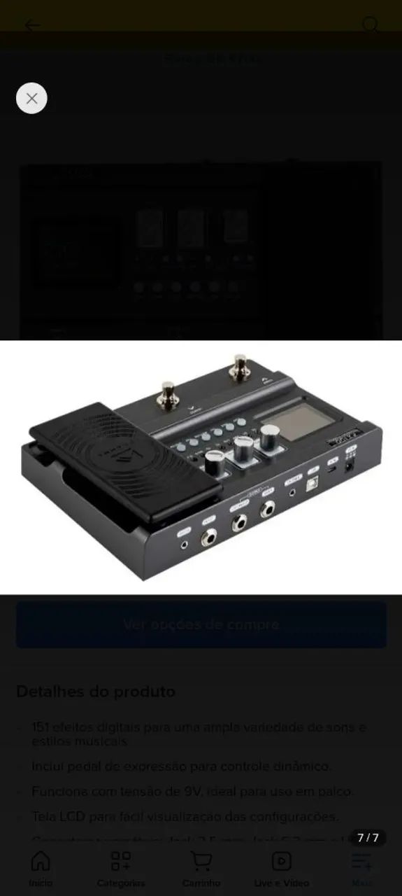 OFERTA! PEDALEIRA FLAMA FX100 COM CASE