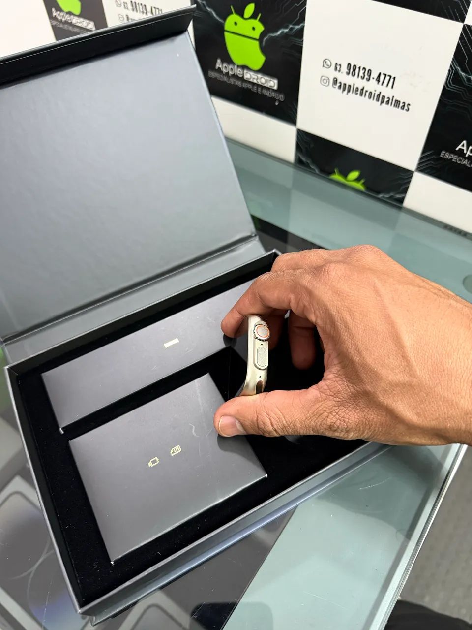 Smartwatch titânio 2027 + NFC + tela Amoled - Foto 2