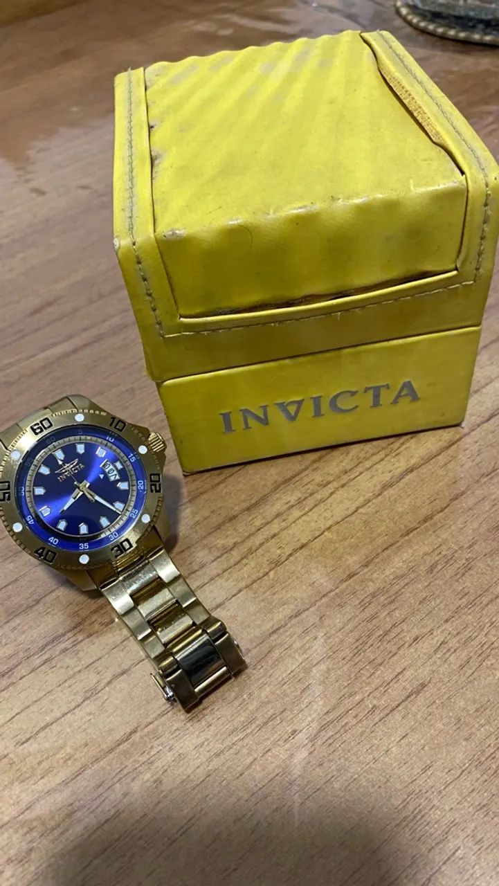 Invicta Pro Diver 19266 Original + Caixa - Azul/Dourado - Foto 2