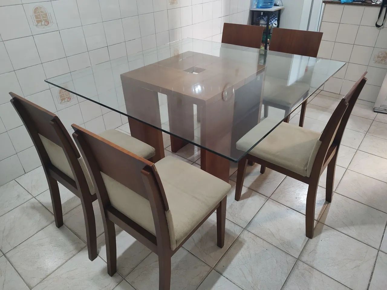 Mesa de jantar - vidro - 8 lugares  - Foto 3