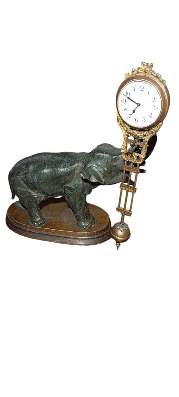 ANTIGO E RARO RELÓGIO JUNGHANS PENDULETE ELEFANTE
