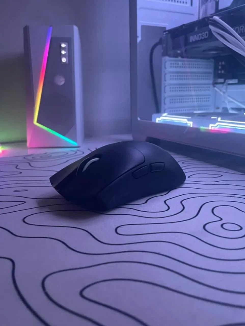 Mouse Gamer Attack Shark X11 RGB Com Base P/ Carregar - Foto 3