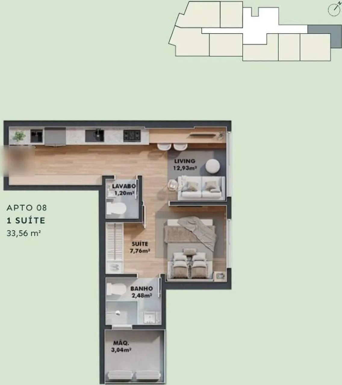Bothanic: 1 suíte diferenciada de 33 m² com sol da manhã em Itajaí - Foto 2