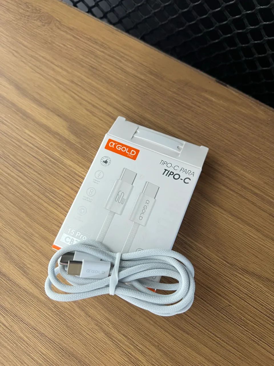 Cabo USB-C Tipo C 60w Trançado De Nylon  Iphone 15,15 Pro/Max, 16 Original - Foto 5