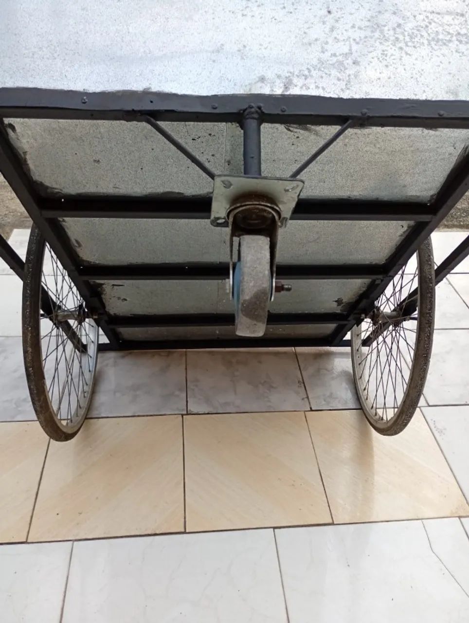 Carrinho de Metalon com Folha Galvanizada - 106 x 70 x 60 cm - Foto 4