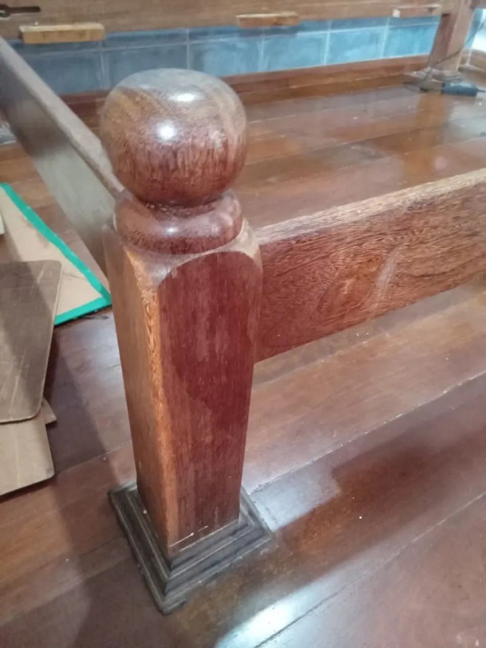 Cama Casal Madeira maciça.  - Foto 2