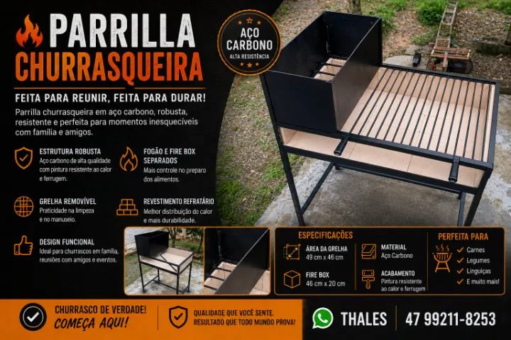 Churrasqueira Parrilla - Foto 3