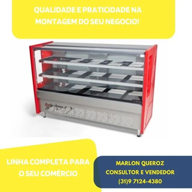 Balcão de Açougue Avícola 1,75M Vermelho Polar