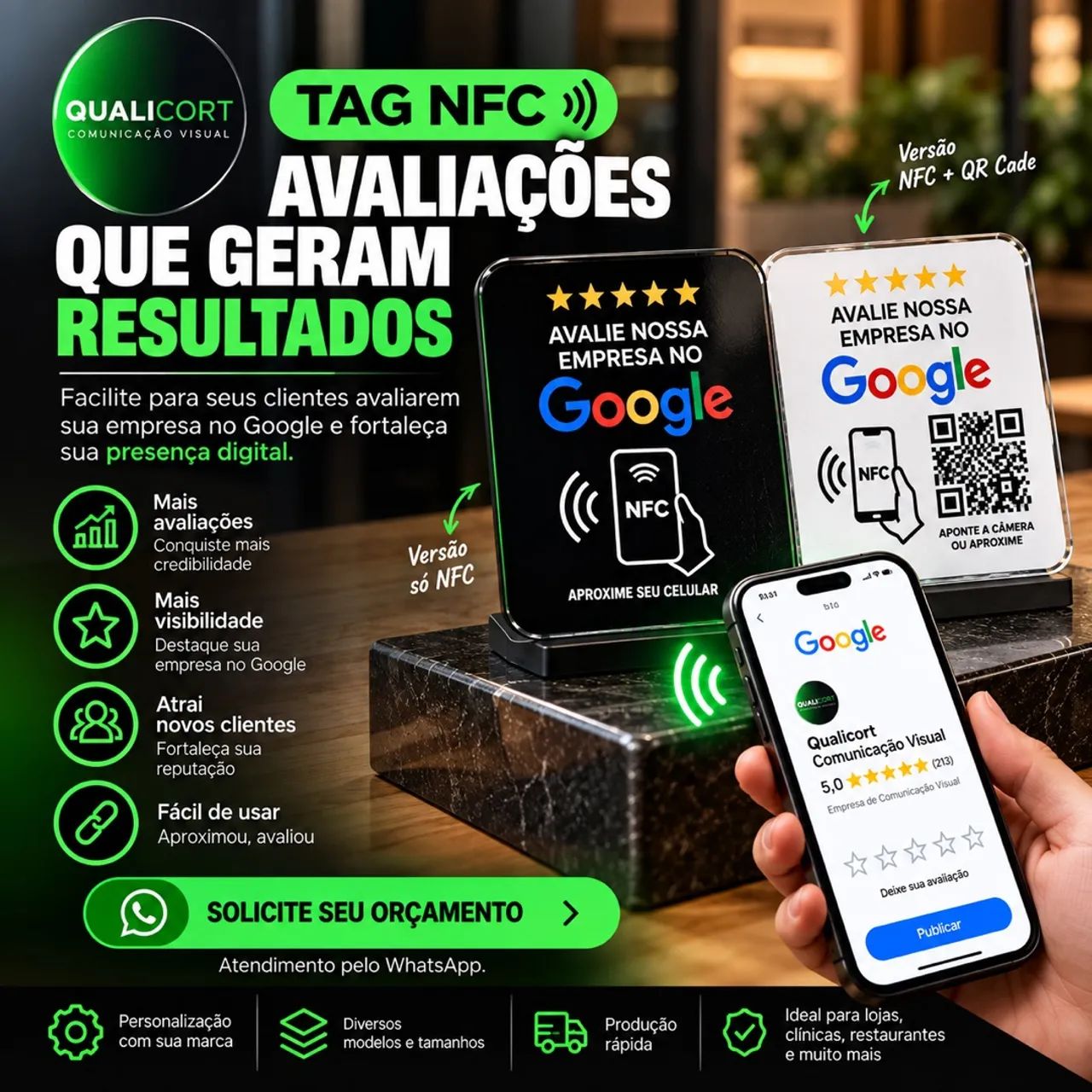 PLACA GOOGLE NFC AVALIAÇÃO 