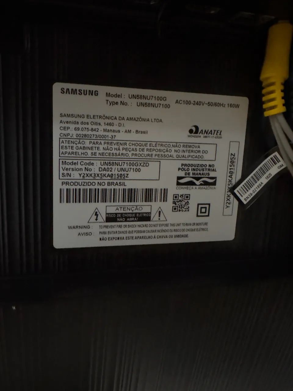Smart TV Samsung 58 polegadas 4K UHD NU7100 - Foto 3