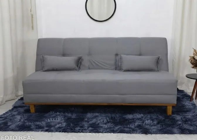 Sofá cama cinza grafite (dividimos em ate 10x sem juros) - Foto 4