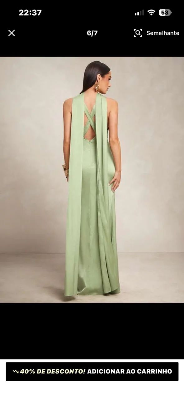 Vestido verde menta PP - Foto 2