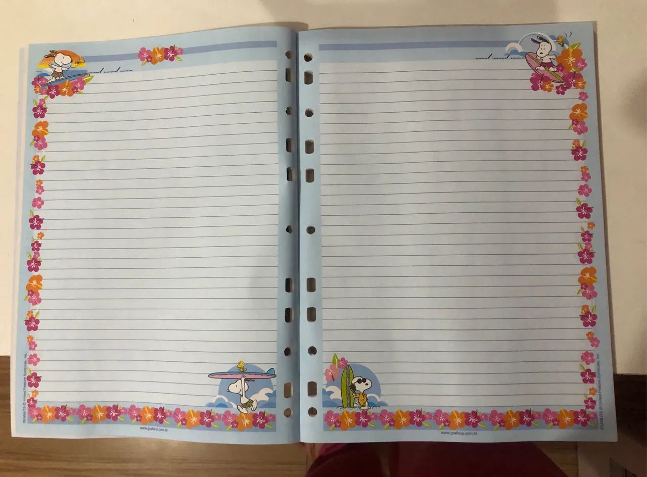 folhas de fichário snoopy65675273673347120