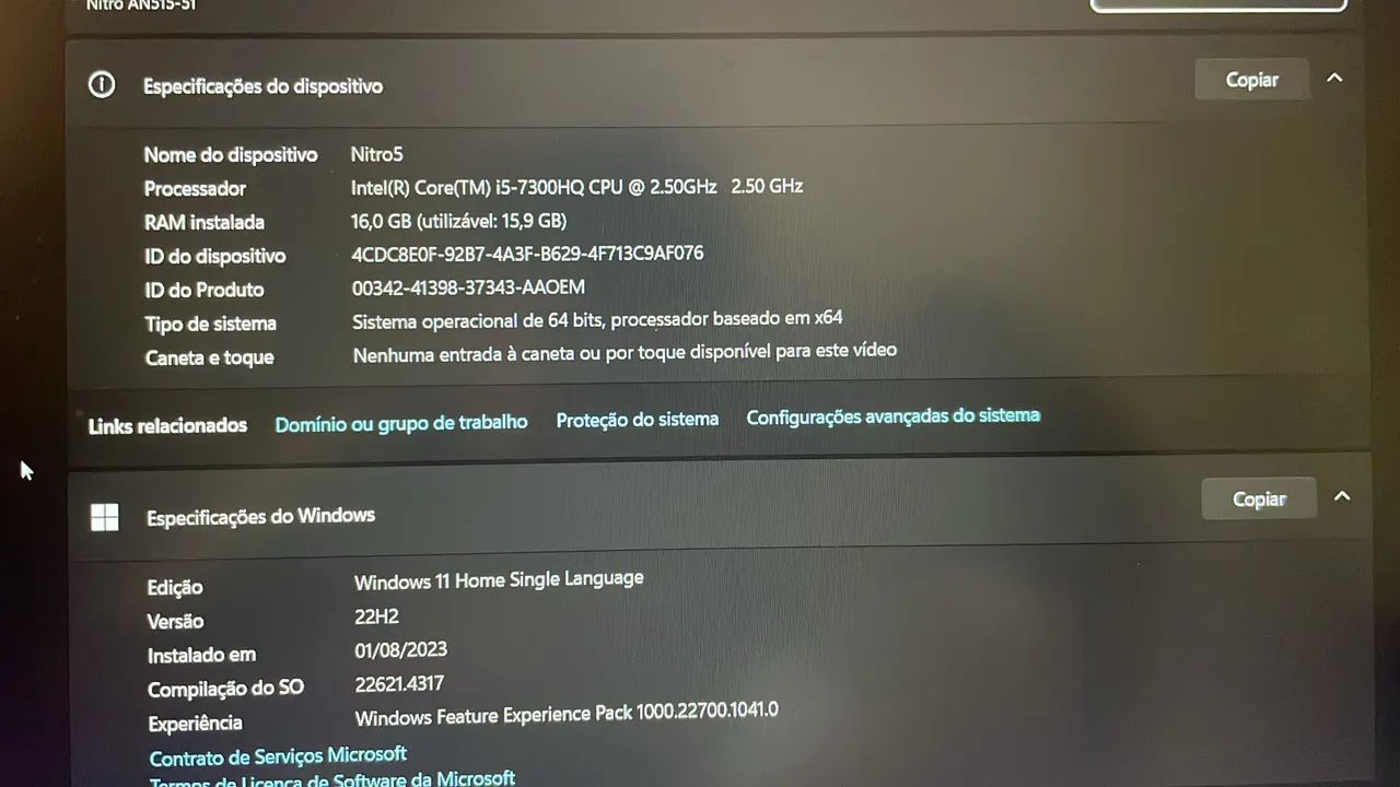Acer nitro v5