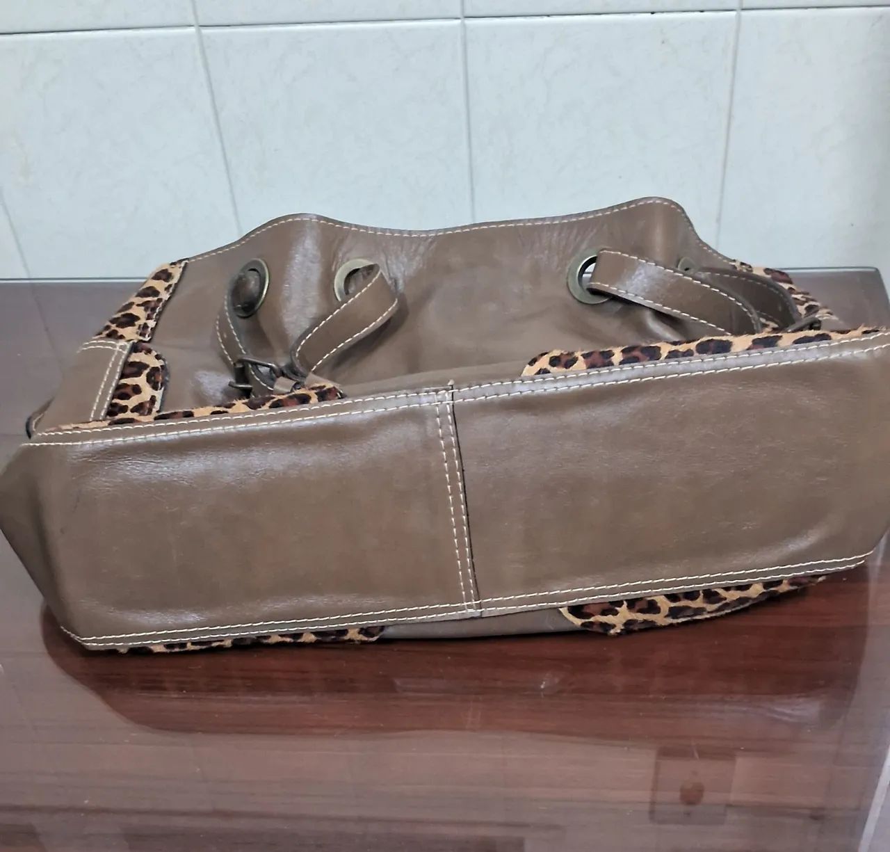 Bolsa de couro  - Foto 4