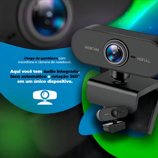 Webcam MaxPro HD com microfone novo, lacrado, com garantia! - Foto 3