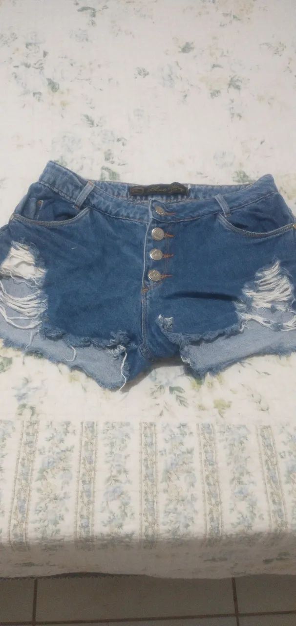 Bermuda jeans feminina