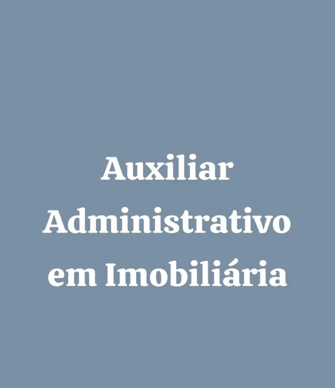 VAGA AUXILIAR ADMINISTRATIVO